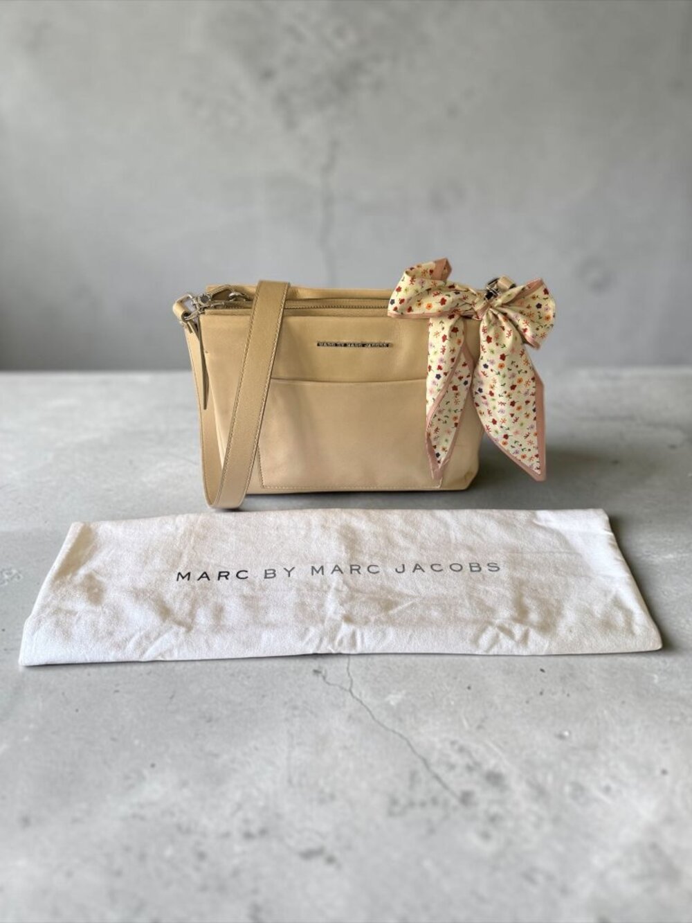 Marc by Marc Jacobs Beige Leather Crossbody Bag